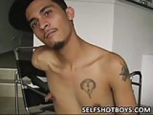 Really Horny latino boy jerking off for his boyfriend on cam